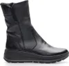 A black leather boot on a white background. Podgląd zdjęcia produktu
