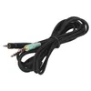 A black audio cable with multiple connectors on a white background. Podgląd zdjęcia produktu