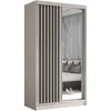 Schwebetürenschrank HELIX 120cm Kaschmir/Schwarz – 2-türig, Produktbild-Vorschau 1