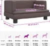 vidaXL Pelíšek pro psy hnědý 60x40x30 cm Imitace kůže Náhled obrázku produktu 6