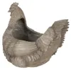 Clayre & Eef Blumentopf Huhn 46x30x38 cm Grau Kunststoff Produktbild-Vorschau 4