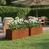Twee plantenbakken voor de tuin, met een roestige Productafbeelding-voorbeeld 2