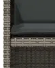 vidaXL 3dílný bistro set s polštáři šedý polyratan Náhled obrázku produktu 6