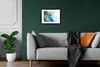 MuchoWow® Gerahmtes Poster Aquarell - Pfau - Blau 40x30 cm Produktbild-Vorschau 8