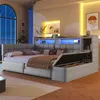 Stauraumbett mit LED-Beleuchtung, Aufbewahrung, Lattenrost, Produktbild-Vorschau 5