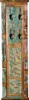 A tall, narrow, multi-colored wooden coat rack with hooks. Produktbild-Vorschau