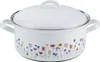 Riess Kasserolle Flora mit Deckel Ø22cm Country Emaille Produktbild-Vorschau 1