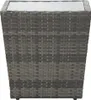 vidaXL Beistelltisch Grau 41,5x41,5x43 cm Poly Rattan und Produktbild-Vorschau 1
