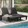 vidaXL Doppel-Sonnenliege Schwarz 155x138x83 cm Produktbild-Vorschau 2