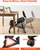 SucceBuy Sedia ergonomica con rotelle e schienale, sgabello Anteprima dell’immagine prodotto 6