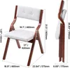 Dimensions of a folding chair shown in both open and folded states. Podgląd zdjęcia produktu
