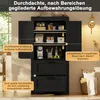 Merax Hochschrank Küchenschrank mit Scheunentür Design, Produktbild-Vorschau 11