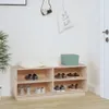 Schuhregal 110x34x45 cm Massivholz Kiefer Produktbild-Vorschau 3