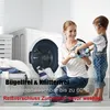 A mother and daughter are doing laundry together next to a washing machine. Produktbild-Vorschau