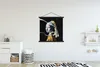 MuchoWow® Textilposter Mädchen mit Perlenohrring - Gold - Produktbild-Vorschau 2
