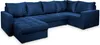 Masseno Ecksofa LORIVO R-S mit Schlaffunktion U-Form, Sofa Produktbild-Vorschau 2