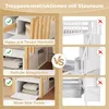 Collage of images showcasing features of a bunk bed with storage, comparing different designs. Náhled obrázku produktu