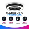 XUDO stropný ventilátor s LED osvetlením, 36 W, s možnosťou Náhľad obrázku produktu 3