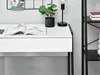 A close-up view of a white desk with a magazine and a plant. Anteprima dell’immagine prodotto