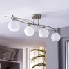 Lindby Deckenlampe Leanda, 80 cm, vierflammig, Metall, Glas Produktbild-Vorschau 2