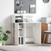 vidaXL Psací stůl s policí bílý 90 x 48 x 101,5 cm materiál Náhled obrázku produktu 3