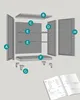 SONGMICS Aktenschrank, Mehrzweckschrank, Büroschrank mit 2 Produktbild-Vorschau 6