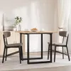 A dining table with two chairs in a room with a cabinet and a window with curtains. Anteprima dell’immagine prodotto