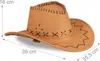 Relaxdays Cowboyhut Fasching, Westernhut, für Erwachsene, Produktbild-Vorschau 4