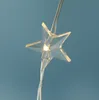 LED Drahtlichterkette Sterne - 100 warmweiße LED - L: 4,95m - Timer - Batterie - silber, transparent Produktbild-Vorschau