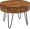WOHNLING Couchtisch Sheesham Massivholz / Metall 60x44,5x60 Produktbild-Vorschau 6