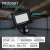 LUXULA LED-Fluter mit Bewegungsmelder, EEK: F, 20W, 2000lm, Produktbild-Vorschau 2