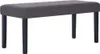 A studio shot of a gray upholstered bench with black legs. Náhled obrázku produktu