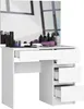 Akord Coiffeuse Avec Miroir Droite Blanc 90X50X142 Voir les images du produit 2