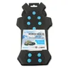 A pair of black Yate Blue Ice Nesmeky (crampons) with blue metal studs, presented on a white background with packaging. Anteprima dell’immagine prodotto