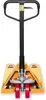 A pallet jack is shown from the front on a white background. Produktbild-Vorschau