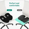 Two chairs are shown side-by-side, each with a different seat cushion. The left chair has a black and white cushion labeled 'ours', and the right chair has a dark gray cushion labeled 'other'. Produktbild-Vorschau