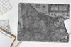 MuchoWow® Mauspad Mousepad Historische schwarz-weiße Karte Produktbild-Vorschau 5