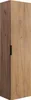 A tall, narrow cabinet with a wooden finish, featuring a textured front panel and a plain side panel. A dark handle is visible on the side panel. Produktbild-Vorschau