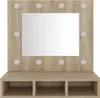 vidaXL Armoire de toilette avec LED Chêne Sonoma 60x31,5x62 Voir les images du produit 4