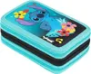 A close-up, slightly angled view of a teal pencil case with a Stitch character design. Voir les images du produit