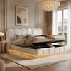 STILVORA gestoffeerd bed 180x200 cm met LED-verlichting en Productafbeelding-voorbeeld 1