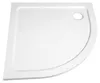 TECMI Gussmarmor-Duschwanne, Viertelkreis 90x90x3cm, R55 Produktbild-Vorschau 2