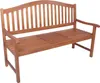A wooden garden bench on a white background. Produktbild-Vorschau