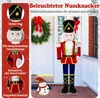 COSTWAY 157cm vánoční figurka louskáčka, svítící vánoční Náhled obrázku produktu 4