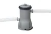 A gray pool pump with two white hoses attached, set against a white background. Anteprima dell’immagine prodotto