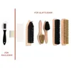 A collection of shoe cleaning brushes and accessories arranged on a white background. Produktbild-Vorschau