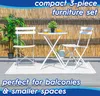 Harbour Housewares 2-Sitzer Sussex Bistro-Set – rund – Produktbild-Vorschau 3