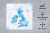 MuchoWow® Mauspad Mousepad England - Weltkarte - Blau 20x20 Produktbild-Vorschau 2