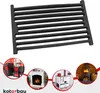 A black cast iron grate is shown above a collage of four circular images depicting different types of fireplaces and stoves. Anteprima dell’immagine prodotto