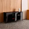 sweeek - Industrielles TV-Möbel aus Metall mit 3 Türen, 120 Produktbild-Vorschau 4